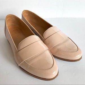 Sezane Michel Pink/Nude Patent Leather Loafers